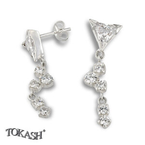 Silver earrings with CZ - Silver Earings with stones - 139275