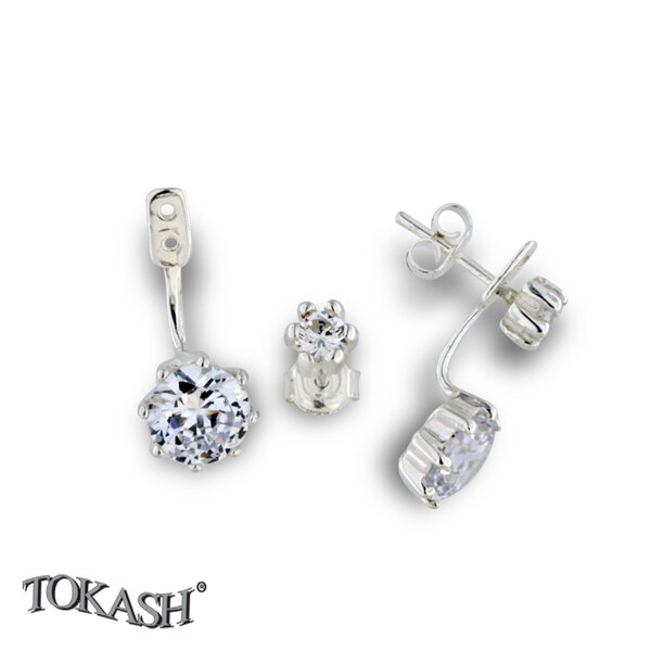 Silver Earings with stone 121341