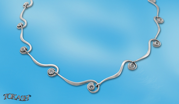 Silver necklace 700169
