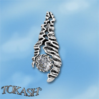 silver pendant stone 193970