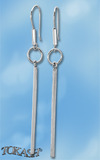 Silver earrings without stones - silver earrings hollow - 401046