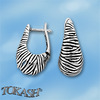 Silver Earings stones 136961
