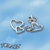 Silver earrings without stones - 111513