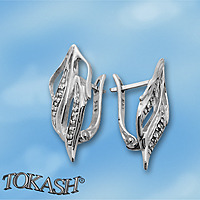 Silver Earings stones 138543