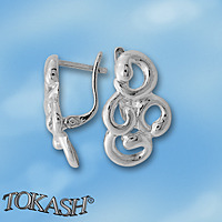 Silver Earings stones 133976