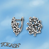 Silver Earings stones 133978