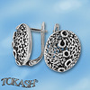 Silver Earings stones 136986