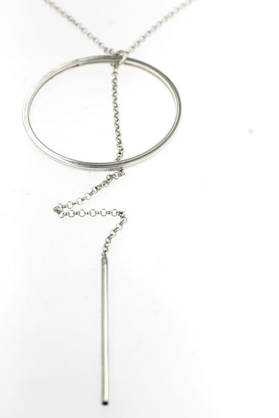 Silver necklace 407055