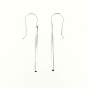 Silver earrings without stones - silver earrings hollow - 401056
