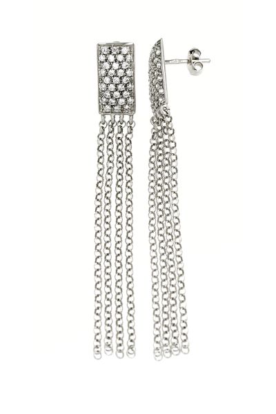 Silver Earings with stones 140120