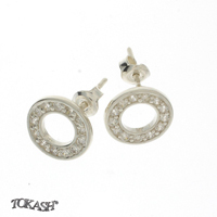 Silver Earings with stones 139096