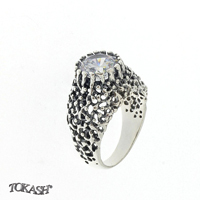 Silver ring with stone 1596095