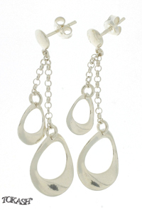 Silver Earings stones 133195