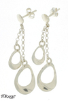 Silver Earings stones 133195