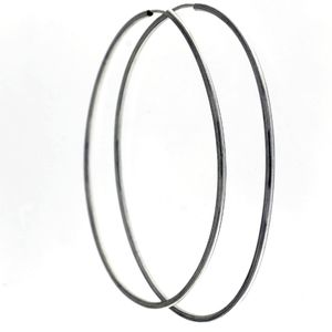 Silver earrings without stones - 112175