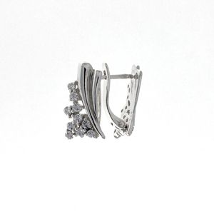 Silver earrings with CZ - Silver Earings stones - 138667