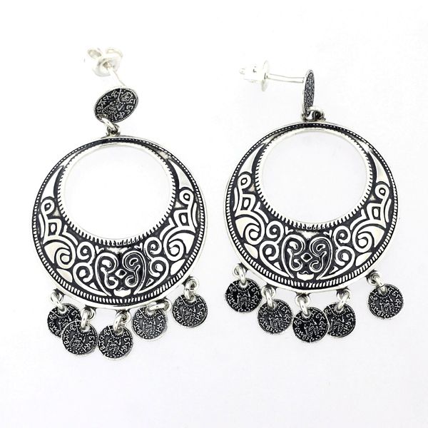 Silver Earings stone 131665
