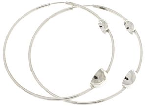 Silver earrings without stones - silver earrings hollow - 401057