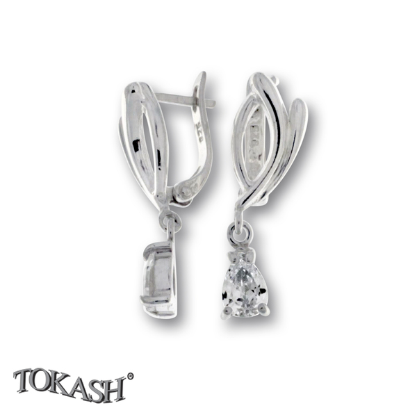 Silver Earings with stone 121323