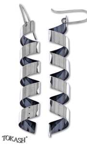 silver earrings hollow 401058