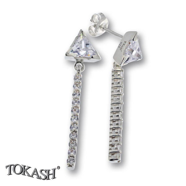 Silver Earings with stones 139223