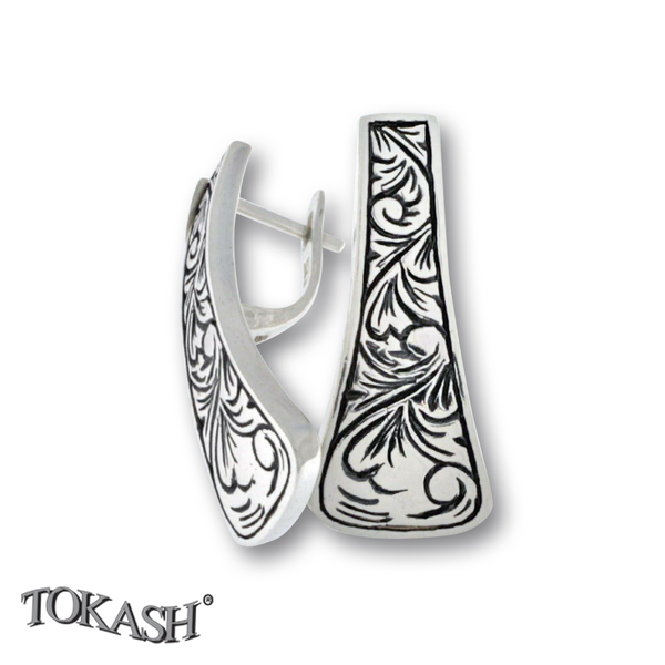 Silver Earings stone 131170