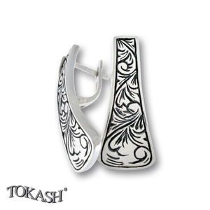 Silver Earings stone 131170