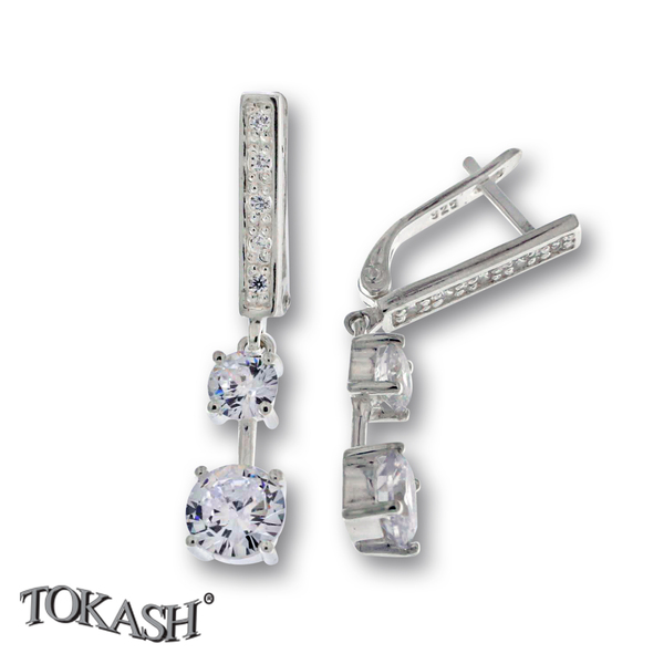 Silver Earings stones 137682