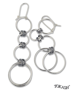 silver earrings hollow 401059
