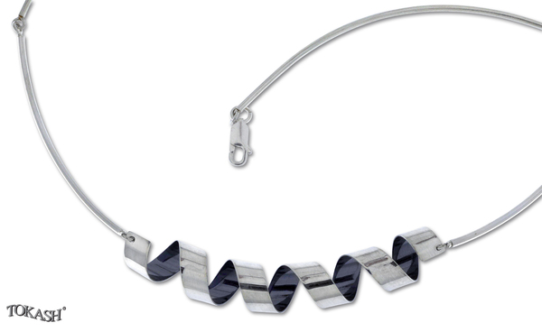 Silver necklace 407058