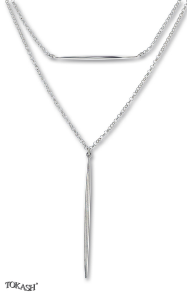 Silver necklace 701219