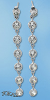 Silver earrings with CZ - 139559