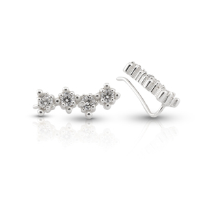 Silver earrings with CZ - Silver Earings with stones - 139439