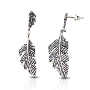 Silver Earings stone 131404