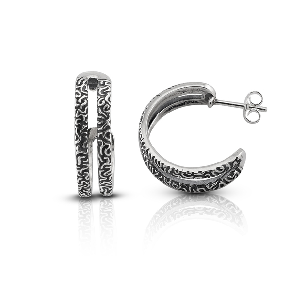 Silver Earings stones 136423