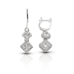 Silver earrings with CZ - Silver Earings with stones - 139435