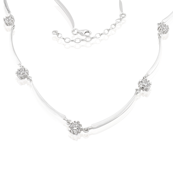 Silver necklace 701236