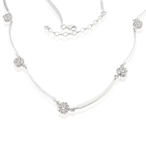 Silver necklace 701236