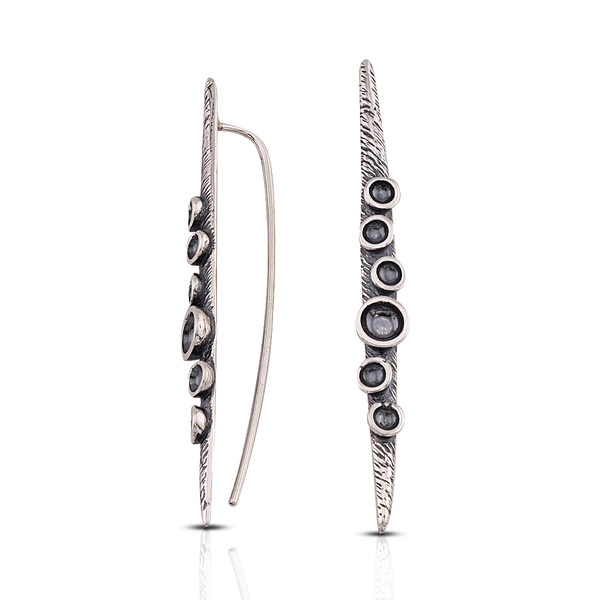 Silver Earings stones 132357