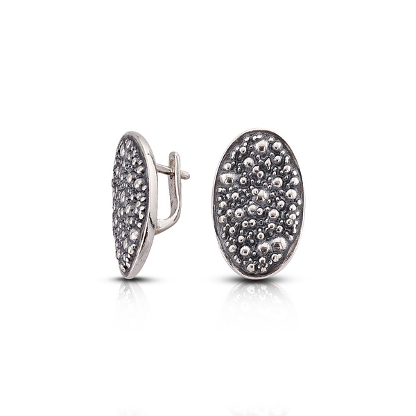 Silver Earings stones 136366