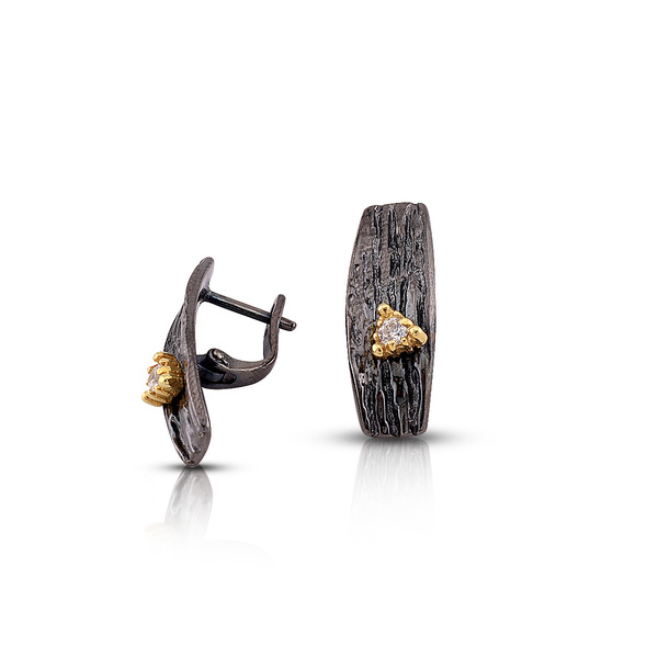 Silver Earings with stones 128307