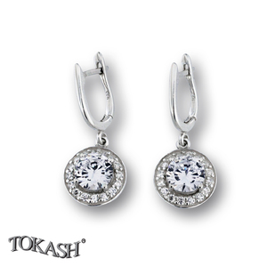 Silver earrings with CZ - Silver Earings with stones - 140198
