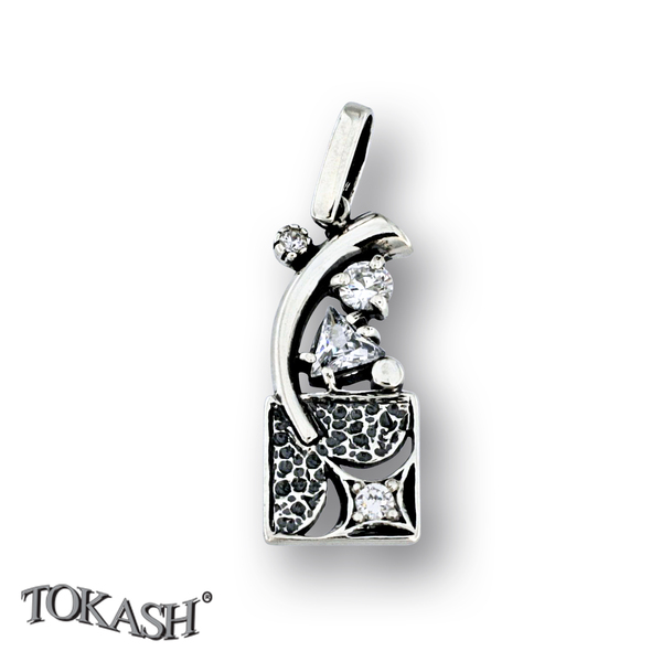 silver pendant stone 182197