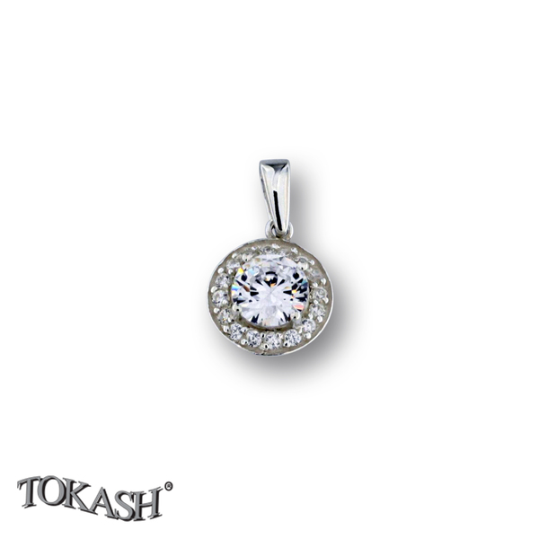 silver pendant stone 186198