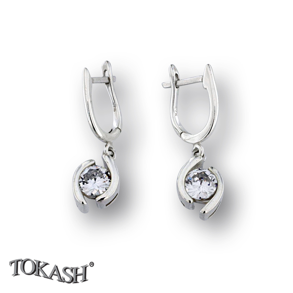 Silver Earings with stone 121200