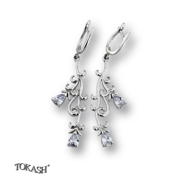 Silver Earings with stone 122238