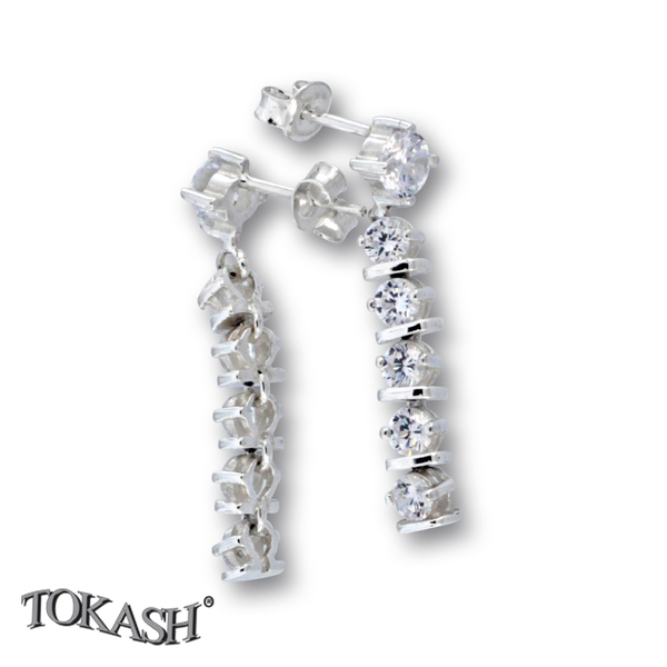 Silver Earings with stones 139233