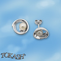 Earrings with pearls 115063