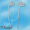 Silver earrings with CZ - Silver Earings with stones - 139055
