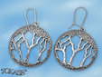 Silver Earings stone 131626